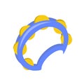 Vector illustration of a tambourine isolated